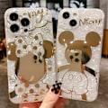 Miniatyrbilde 4 av 10: Tegneseriedeksel for iPhone og Bling Sparkle Telefonstativ Søtt Telefondeksel for Jenter Kvinner Minnie iPhone 14 plus