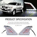 Miniatyrbilde 8 av 11: 1 par bilens kjørelys DRL LED dagslys tåkelys for Toyota Hilux Vigo 12-14
