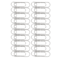 Miniatyrbillede 2 af 10: 20 stk. metalpenneklips, galvaniseret, rustfri, multifunktionel penneklips, papirclips, kontorartikler til notesbøger