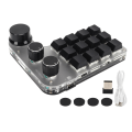 Miniatyrbilde 6 av 6: Programmerbar tastatur med RGB 3 knott 12 nøkler 2.4G USB mottak Bluetooth DIY multifunksjonstastatur