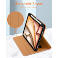 Miniatyrbillede 2 af 6: iPad Pro 11-tommer Cover M2 (2024), Premium Læder Business Folio Stand Cover med Blyantholder - Auto Sleep/Wake Brown Apple