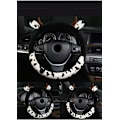 Miniatyrbild 5 av 5: Ko-formad rattmuff, passar 15 tum halkfri och svettabsorberande bekväm automatisk rattmuff biltillbehör