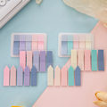 Miniatyrbild 10 av 10: 100 ark Page Makers 5 färger Snabb märkning Fast vidhäftning Dra ut index självhäftande lappar för kontor och skola Användning Varm färg
