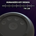 Miniatyrbild 7 av 8: Bluetooth-högtalare multifunktionell IPX5 vattentät stark bas stereoljud handsfree-samtal bärbar trådlös högtalare för hemresa fest Black