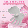 Miniatyrbilde 5 av 6: Skihansker for barn, vinterhansker for snø, vanntette og varme hansker for snowboard, aking Pink M