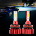 Miniatyrbillede 6 af 11: 1 Par Super Lyse Bil Auto LED Forlygte Sæt Forlygte Pærer 6000K 50W H8