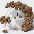 Miniatyrbillede 1 af 7: 130 stk. brune balloner i forskellige størrelser 18\" 12\" 10\" 5\" ballonbue guirlande sæt perfekt til fødselsdagsfest, dimission, babyshower, bryllup, ferie D Brown