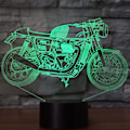 Miniatyrbild 7 av 8: 3D Illusion Nattlampa Motorcykel 7 Färgförändrande Touch Switch USB-driven LED Dekoration Bordlampa för Semester Födelsedag Jul Halloween