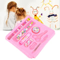 Miniatyrbillede 5 af 9: Kombination af søde tegneserie-artikler til skoleartikler (Pink)