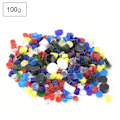Miniatyrbild 4 av 9: Millefiori glas blandad färg termisk smältning färgad glasyr för dekoration smält glas block kit 100g