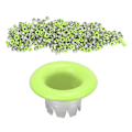 Miniatyrbilde 7 av 10: 500 stk trykknapper i jernmateriale, flate, glatte, lyse overflater, lette, fargerike syknapper YK4/5C22 (fluorescerende grønn)