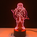 Miniatyrbild 1 av 7: One Piece Luffy 3D Illusionslampa med Smart Touch, RGB-effekt, USB-driven, Kreativ 3D Japansk Animelampa