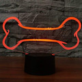 Miniatyrbild 2 av 7: Kreativ 3D hundben nattlampa USB-driven touch switch LE