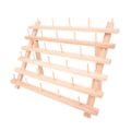 Miniatyrbild 3 av 9: Trä 30 Spolar Kon Tråd Stativ Rack Fällbar Sömnad Broderi Förvaring Hållare Organizer