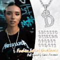 Miniatyrbillede 4 af 6: Krone Initial A-Z Halskæde, Iced Out Bogstav Vedhæng med 22-24 Tommer Kæde, Mænd Kvinder Bling Hip Hop Alfabet Navn Smykker Gave Store Initialer Halskæder D Silver