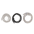 Miniatyrbilde 10 av 10: 3 meter 5 rader Rhinestone Trim Glitrende Glitrende Vakre 3 Farger Rhinestone Kjeder Applikasjon for Bryllupsklær