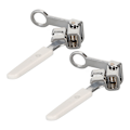 Miniatyrbillede 7 af 10: 2 stk. broderi-stopfod i rustfrit stål til Singer 4452 44S 6180 6160 5400 C5200 2277 2282 2263 2250