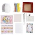 Miniatyrbild 1 av 10: Nålfiltningskit Fotoram Ullfiltning Tillbehör Djur Plyschdocka DIY Material216# Moln Kyckling