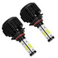 Miniatyrbillede 3 af 11: Universal X6-COB Bil LED Forlygte 50W 6500K Vandtæt Forlygte Køretøjs Udskiftning