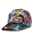 Miniatyrbild 2 av 5: Tryckt basebollkeps, Graffiti Unisex Snapback Hip Hop-hattar C Green