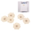 Miniatyrbillede 1 af 6: 6 stk. Burlap Blomster Lotos Form Europæisk Retro DIY Burlap Blomster Håndlavede Hvide Stof Blomster til Bryllupsfest