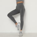 Miniatyrbillede 3 af 5: Talje Løbetøj Mavekontrol Sports Leggings (Mørkegrå,L)