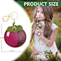 Miniatyrbillede 2 af 6: Læder nøgleringholder etui kompatibel med Apple AirTag, sød beskyttende Air Tag cover med nøglering, anti-scratch finder GPS tracker etui til Mangosteen