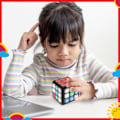 Miniatyrbild 6 av 8: Fingers Flashing Cube Elektroniskt Minne & Hjärnspel | 4-i-1 Handhållet Spel för Barn | Rolig Presentleksak för Barn 6-12 År Gamla