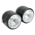 Miniatyrbillede 2 af 9: Motorcykel Dobbelt Forlygte Motorcykel Modificeringsdel Tvilling Forlygte Lampe (Uden Beslag)