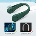 Miniatyrbillede 3 af 5: Bærbare Bladløse Hængende Halsventilatorer med Skærm og 5 Hastighedsniveauer, USB Genopladelig, 360° Kølende Bærbar Personlig Ventilator f