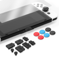 Miniatyrbilde 7 av 7: Skjermbeskytter Støvpropp Knapp Deksel Tommelgrep Enkel Installasjon Beskyttelsessett for Switch OLED