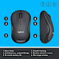Pikkukuva 6 / 8: Logitech M220 HILJAINEN Langaton Hiiri, 2,4 GHz USB-vastaanottimella, 1000 DPI Optinen Seuranta, 18 Kuukauden Akku, Molemminpuolinen, Yhteensopiva PC:n, Macin, Kannettavan kanssa Blue