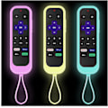 Miniatyrbild 1 av 7: 3-pack fjärrkontrollskydd passar till Roku TV | Onn Roku | TCL Hisense Roku silikon skyddande kontrollfodral universellt för Roku Express 2021 Roku B