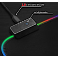 Miniatyrbillede 2 af 4: RGB Gaming Mouse Pad, 14 Lystilstande, LED-belyst skrivebordsunderlag med strømsluk hukommelsesfunktion, skridsikker gummibase og vandtæt belægning