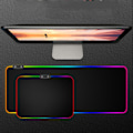 Miniatyrbillede 5 af 10: RGB Gaming Musemåtte, LED Blød Ekstra Stor Udvidet Computer Tastatur og Musemåtte, Vandtæt Skridsikker Gummibase til Gamer(31,5 x 15,7 Tommer)
