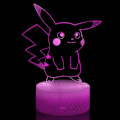 Miniatyrbild 8 av 8: 3D Illusionsnattlampa, 7 Färger Gradvist Bytande Touch-brytare USB Bordlampa för Semestergåvor eller Heminredning, Akryl