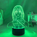 Miniatyrbild 3 av 7: Attack on Titan 3D Anime Lamp Natt Levi Ackerman Illusion N
