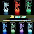 Miniatyrbillede 2 af 5: Spaceman 3D Illusion LED Bordlampe Astronaut Rummet Natlampe med 16 Farver Fjernbetjening Legetøj