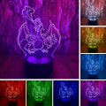 Miniatyrbild 1 av 7: Anime Figur Charizard 3D LED Optisk Illusion