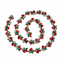 Pikkukuva 2 / 10: 1yd Rhinestone-kukkakuvioinen ketju, kiiltävä, värikäs, erittäin hienosti viimeistelty, värillinen hevosensilmäpisara-rhinestoneketju DIY-koristeluun, punainen, vihreä