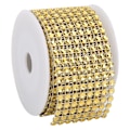 Miniatyrbillede 6 af 10: 3PCS Rhinestone Mesh Roll Shiny Diamond Wrap Ribbon Trim DIY Håndlavet DekorationGuld