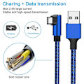 Miniatyrbild 3 av 5: Galaxy S10 Laddare USB Typ-C Kabel 90 Grader Hållbar Nylon