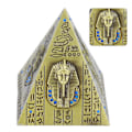 Miniatyrbillede 5 af 5: Ægyptisk pyramidemodel grøn bronze stor retro klassisk udsøgt dekorativt håndværk ornament