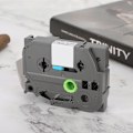 Miniatyrbillede 4 af 10: Termisk printetape stærk klæbefilm sort på hvid 18mm til Brother TZe-serien