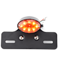 Miniatyrbillede 1 af 9: Motorcykel Baglygte Universal Retro LED Brems Lygte Nummerplade Lys Indikatorlys