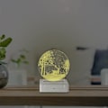 Miniatyrbild 8 av 8: Akryl 3D nattlampa julhjort i skogen USB LED-bord