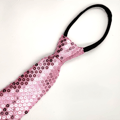 Pyntet Slips for Menn Selvbundet Skinnende Smalt Slips Mote Cos Pink