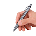 Miniatyrbillede 4 af 10: CNC Aluminium Automatisk Kuglepen Høj Hårdhed Signatur Pen Stationery Gave 0,5 mm Grå