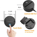 Miniatyrbilde 7 av 7: Panda 3D LED Lys Illusionslys for Barn Optisk Illusions 7 Farge Skiftende 3D Lys for Barnerom Hologrammer Atmosfærisk Lampe 3D Illusions