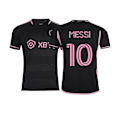 Miniatyrbild 5 av 6: Miami Home and Away No.10 Lionel Messi International Major League Soccer Jerseys Set Vuxen Jersey(Strumpor ingår) Black S